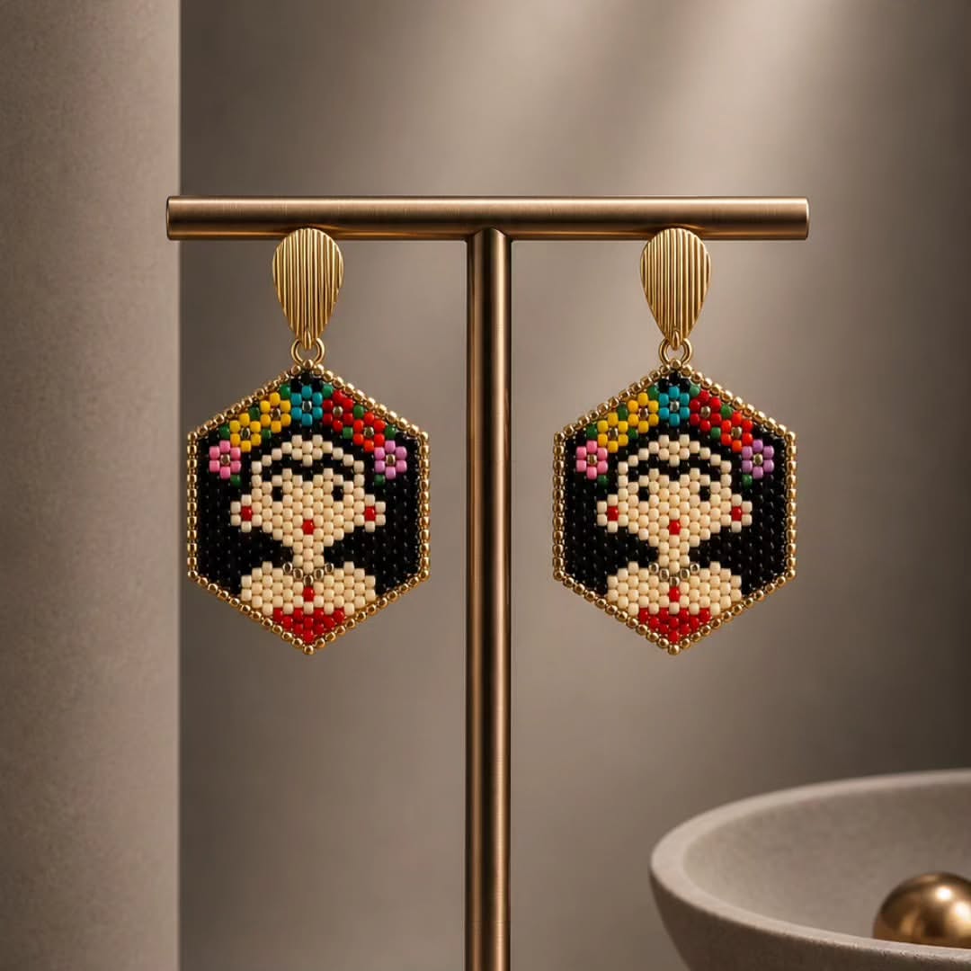 گوشواره فریدا با منجوق میوکی